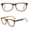 Custom made female orange black eyeglass frames glasses