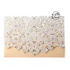 Ivory Laser Cut Wedding Invitations Cards with White Envelopes Personalized Lace Flora wedding cards