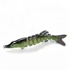 fishing lure fishing reel 5" 8" 3D Eyes Multi Jointed Pike Fishing Lure, 8 sections plastic pike bait