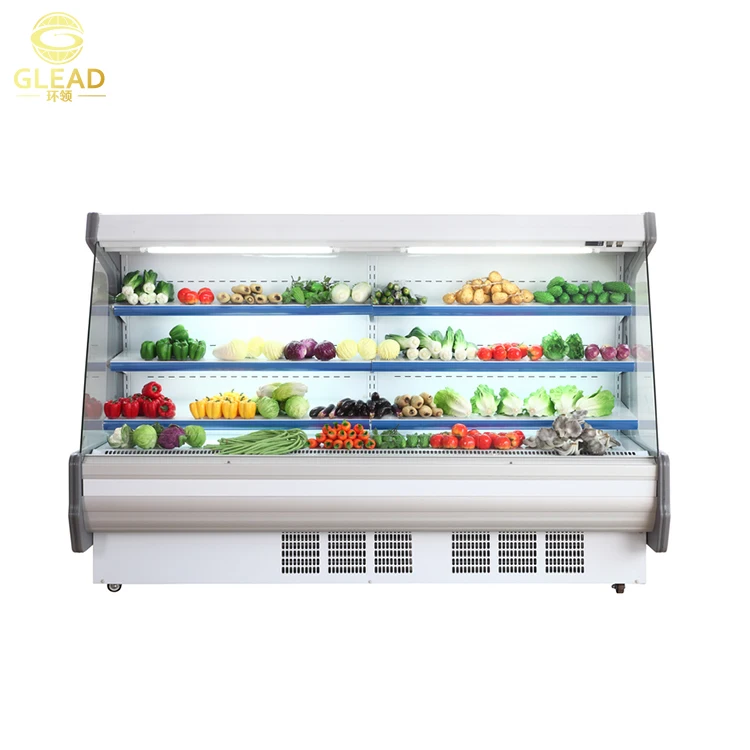 Big Capacity Commercial Vegetable Refrigerator Display Freezer For