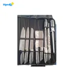 9pcs good quality hollow handle with black holes stainless steel kitchen knife set