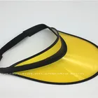Yellow Unisex Transparent Short Pvc Plastic Visor Cap/Hat