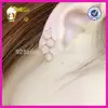 China supplier Honeycomb shape earring custom fashion net hole stud earring silver jewellry