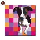Cheap Canvas Pop Art Dog %100 Hand Painted Oil Paintings Modern
