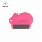 rabbit design colorful metal nit lice comb with small smooth needles