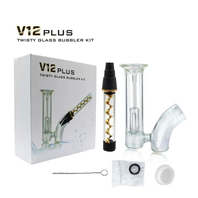 genuine airis Twisty Glass Blunt Kit V12 PLUS Second Generation Herbal Vaporizer ceramic Dry