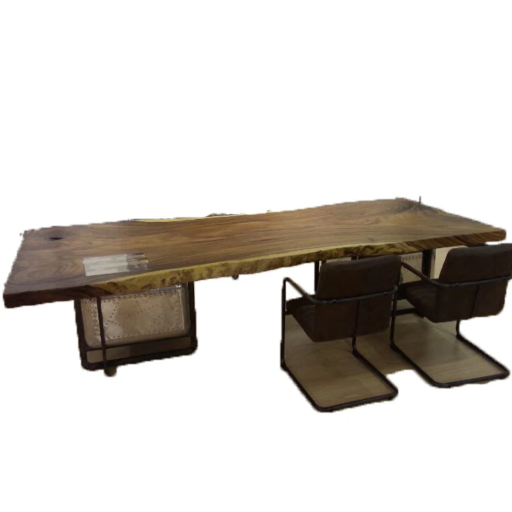 Industrial Style Furniture Office Standing Study Wood Top Metal