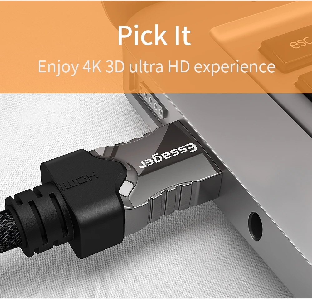 Wholesale Video Cable 4k 3D Cable for HDTV LCD Laptop PS4 Projector Computer 1m 2m 3m 5m 8m 10m - ANKUX.COM