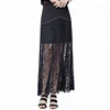 Long Models Sexy Transparent Ladies Skirts and Blouses Lace Office Skirts for Women