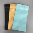 Custom wholesale 250g 500g 1kg black printing aluminum foil ziplock block bottom coffee bag with one way valve