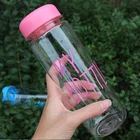 wholesale custom logo clear 500ml fruit juice water bottle holder plastic with bag