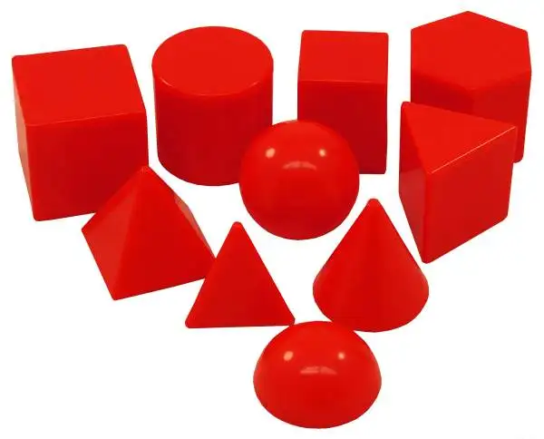 10 الأشكال 3D البلاستيك هندسية