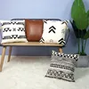 Wholesale Latest Design Simple Geometric Leather Design Cushion Cover Set, Square Pillow Shame for Sofa, Made in China