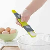 Amazon top seller 2019 Plastic Cooking kitchen gadgets Adjustable Quantitative Measuring Spoon Milk Coffee Spoons Salt Scale