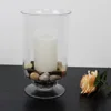 Practical And Simple Glass Hurricane Candle Holders For Wedding Table Centerpieces