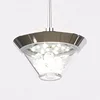 Wholesale Contemporary 5 lights decorative rectangle circle base modern crystal acrylic cone shape pendant chandelier light