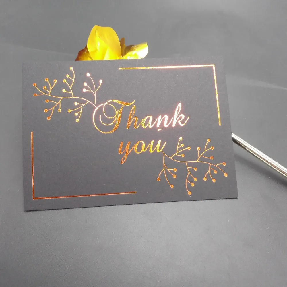 production name high quality letterpress printing thank you