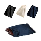 Wholesale Cheap Logo Design Promotional Price Recyclable cotton drawstring shoe bag