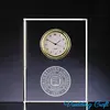 Transparent Badge Crystal Rectangle Clock For Holiday Surprised Decoration