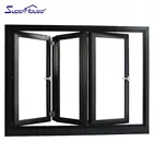 Aluminum alloy frame material bi folding glass windows