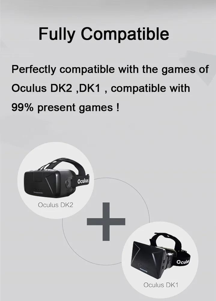 Oculus Rift DK2 VR Glasses Configuration AMOLED screen Deepoon E2 Virtual Reality Helmet for Fully Compatible PC 3D Games Movies