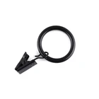 Metal curtain poles accessory 1 inch curtain rings hooks black round curtain rings eyelet