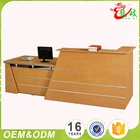 Fashion modern reception desk office table wooden front counter desk hotel furniture