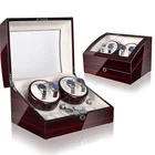 Time partner Watch Winding System Automatic rotation table box 4+6 wooden watch winder