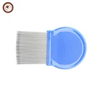 hot sale Plastic handle metal tooth lice comb with strong teeth nit comb