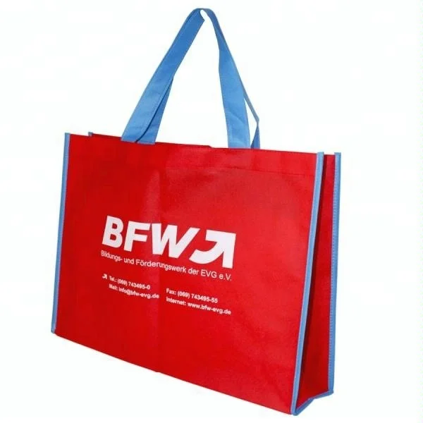promotional logo pp shopping gift non woven bag