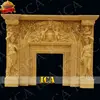 Roman design indoor used fireplace mantel hand carved marble fireplace surround
