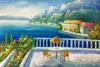 Dafen Wholesale Buying Directly Mediterranean Landscape Oil Painting in Stock on Canvas for Home Decoration