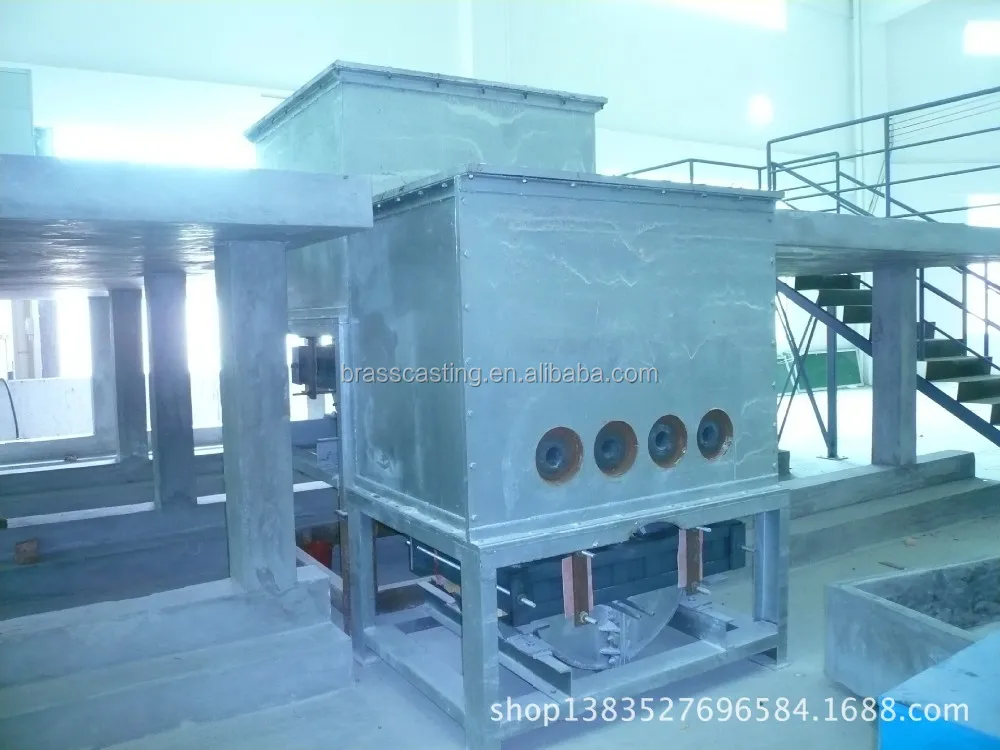 melting and holding combine furnace for copper casting