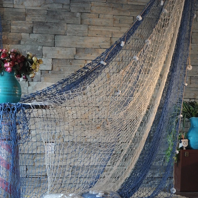 Decorative Nautical Fishing Net with Shell