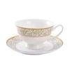 Best selling Gold Paint Fine Bone China Tea Set Refractory Porcelain Ethiopian coffee cup set