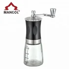 Cheap Manual Coffee Grinder Plastic Shell Glass Bottle Mill
