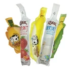 Bottle shape beverage packaging bag Cheap price custom plastic fruit juice pouch bag 100ml 200ml