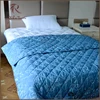 Classic cobalt blue floral print lightweight cotton quilt for summer