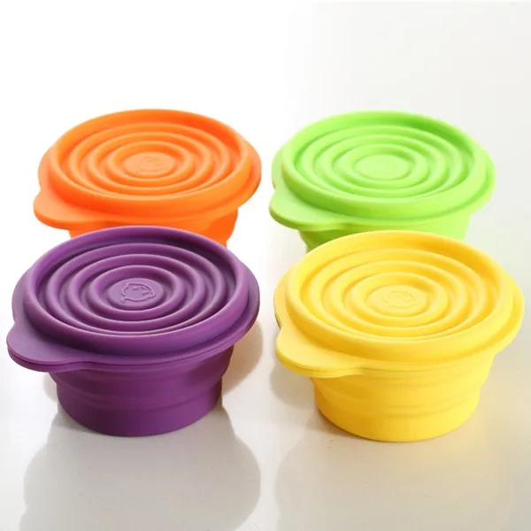 Silicone collapsible camping Bowl, View washing up travel fruit popcorn set mixing grade food