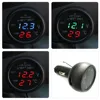 Red 3in1 Car USB Charger Battery temperature Thermometer Voltmeter LED Digital 12/24V Monitor display Free Shipping~