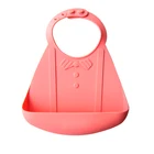 washable baby bibs plain white non-toxic baby silicone bib