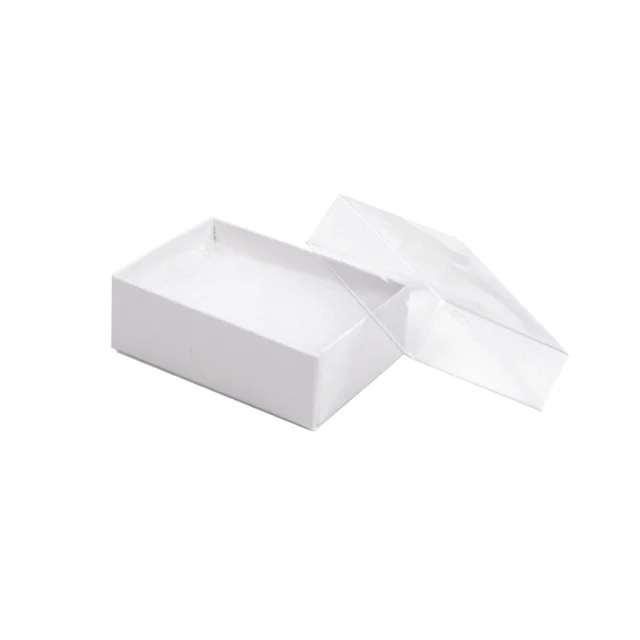 cheap wholesale paper packaging white gift boxes with clear lids
