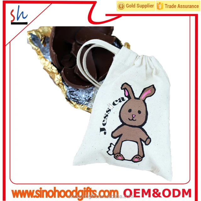 2016 hot sell personalized cotton canvas gift bags drawstring