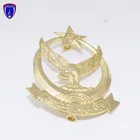 Wholesale custom Pakistan military medal and gold metal badge lapel pins with butterfly hook and state logo