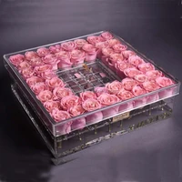 large flower gift box acrylic rose boxes plastic clear flower