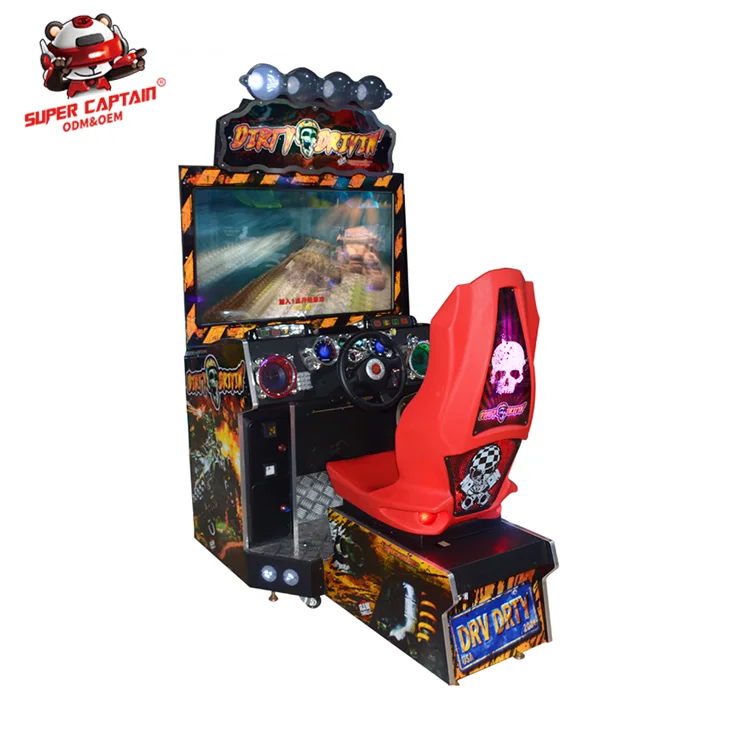 Coin Operated Car Racing Arcade Game Machine Driving Car Video