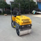 Ride-on type Double drum Vibratory Road Roller 1000kgs RZ750D with Water cooled diesel engine Kubota style