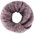 women acrylic space dyed mohair knitted loop scarf infinity scarf