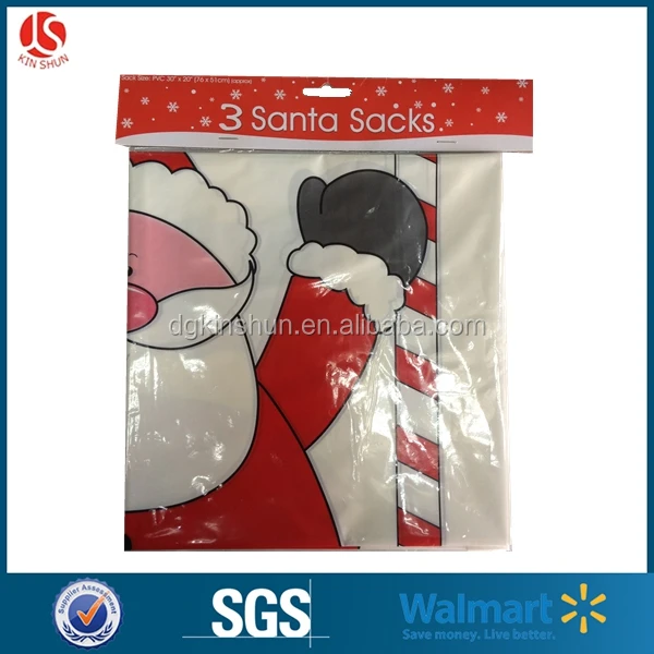 3 santa sacks/ jumbo toy pack gift wrap bag for christmas