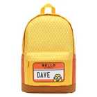 Factory supply school backpack ladies 600d polyester yellow laptop bag computer
